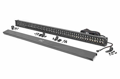 50 Inch Black Series LED Light Bar; Dual Row; Amber DRL 70950BDA