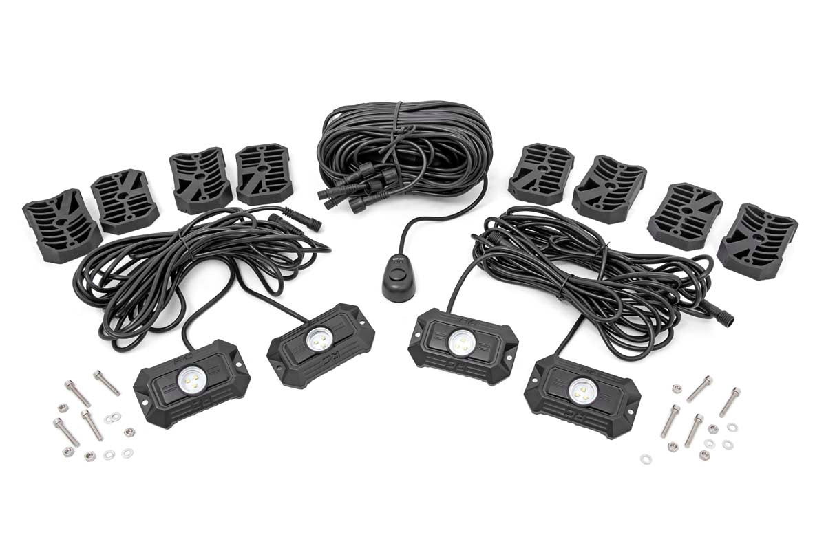 LED Rock Light Kit; 4 Piece Set 70980