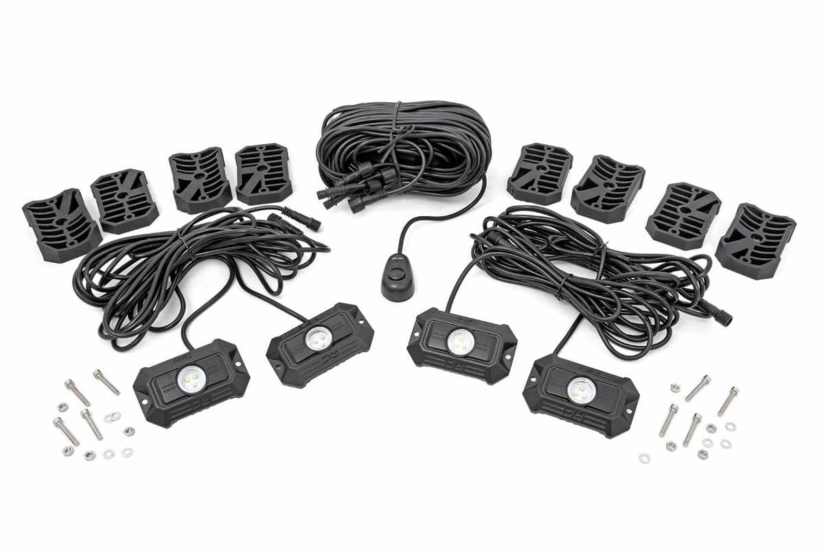 LED Rock Light Kit; 4 Piece Set 70980