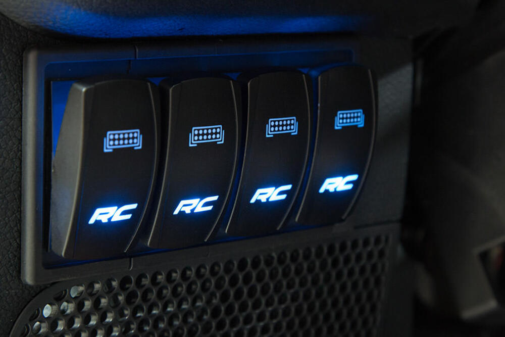 Rocker Switch; 2x1 with Logo; Blue Back Light 709SW