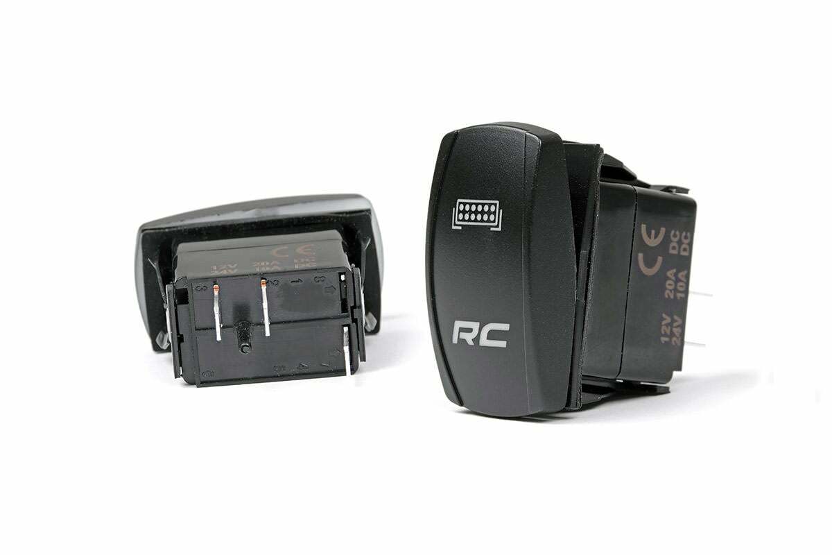 Rocker Switch; 2x1 with Logo; Blue Back Light 709SW