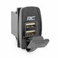 USB Switch Insert; 2x1 with Logo; Blue Back Light 709USB