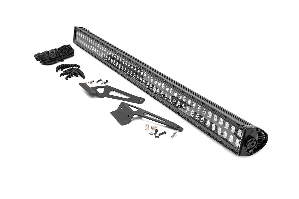 Fits Can-Am Defender HD 5/8/9/10 LED Light Windshield 50" Black Dual Row 71007