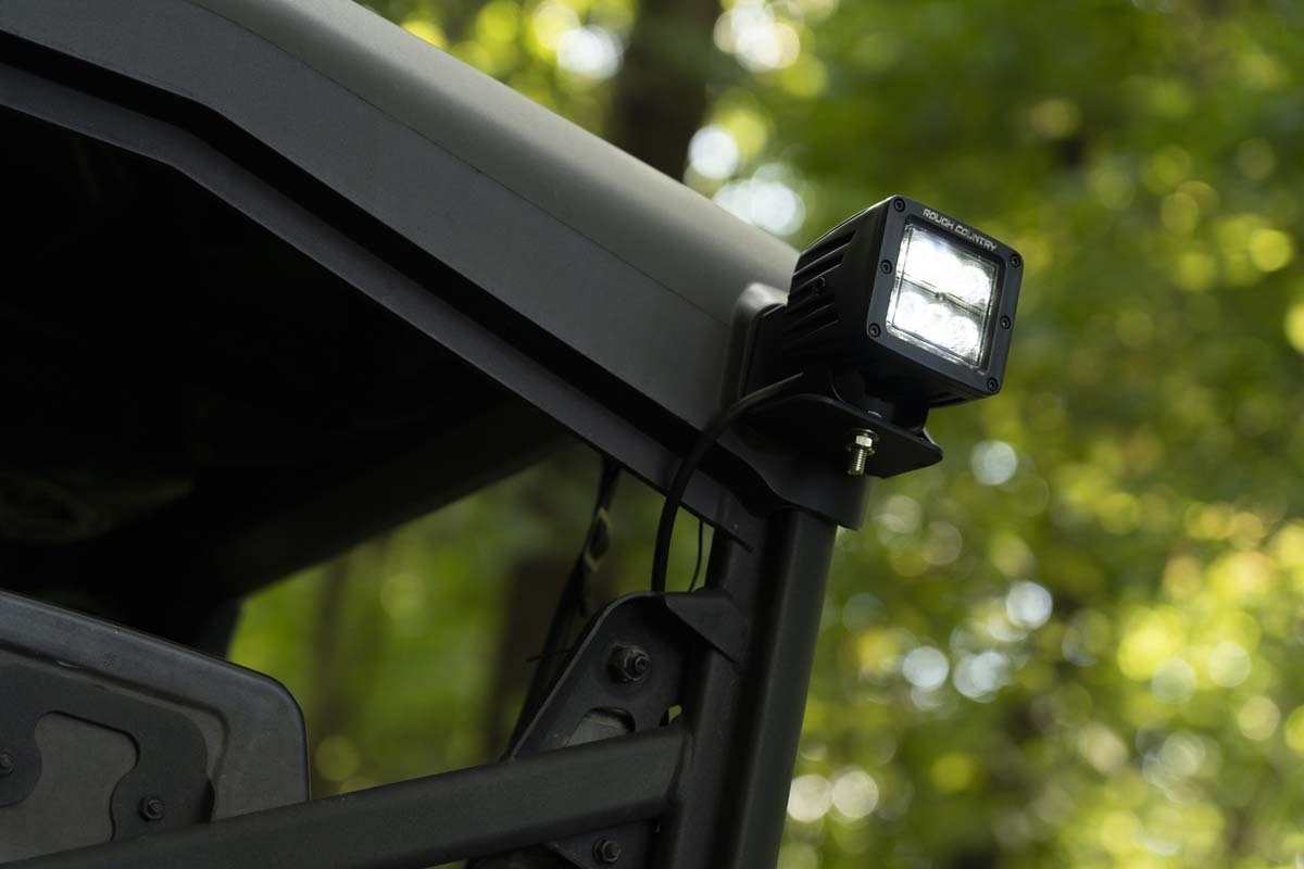 Fits Can-Am Defender HD 5/8/9/10 LED Light Cab Mount 2" Black Pair  71011