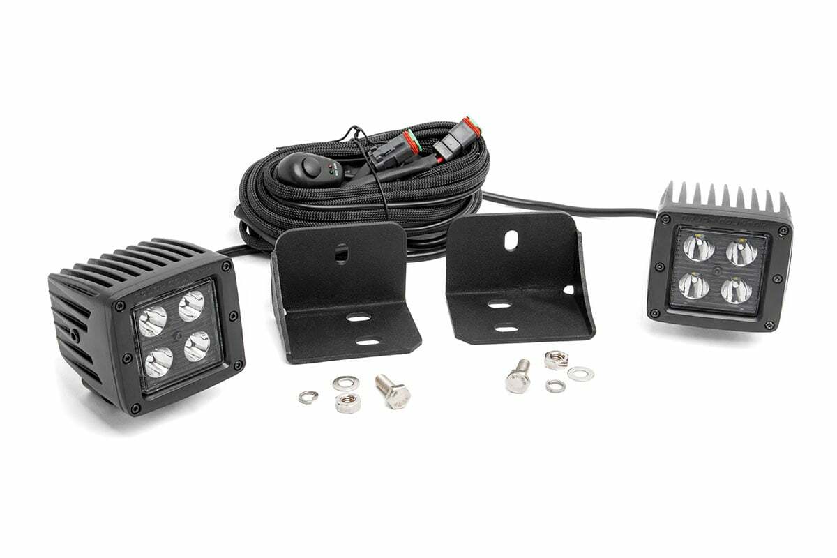 Fits Can-Am Defender HD 5/8/9/10 LED Light Cab Mount 2" Black Pair  71011