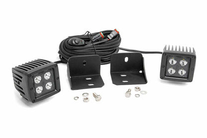 Fits Can-Am Defender HD 5/8/9/10 LED Light Cab Mount 2" Black Pair  71011