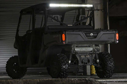 Fits Can-Am Defender MAX HD10 LED Light Kit; Cab Mount; 50" Black Dual Row 71019