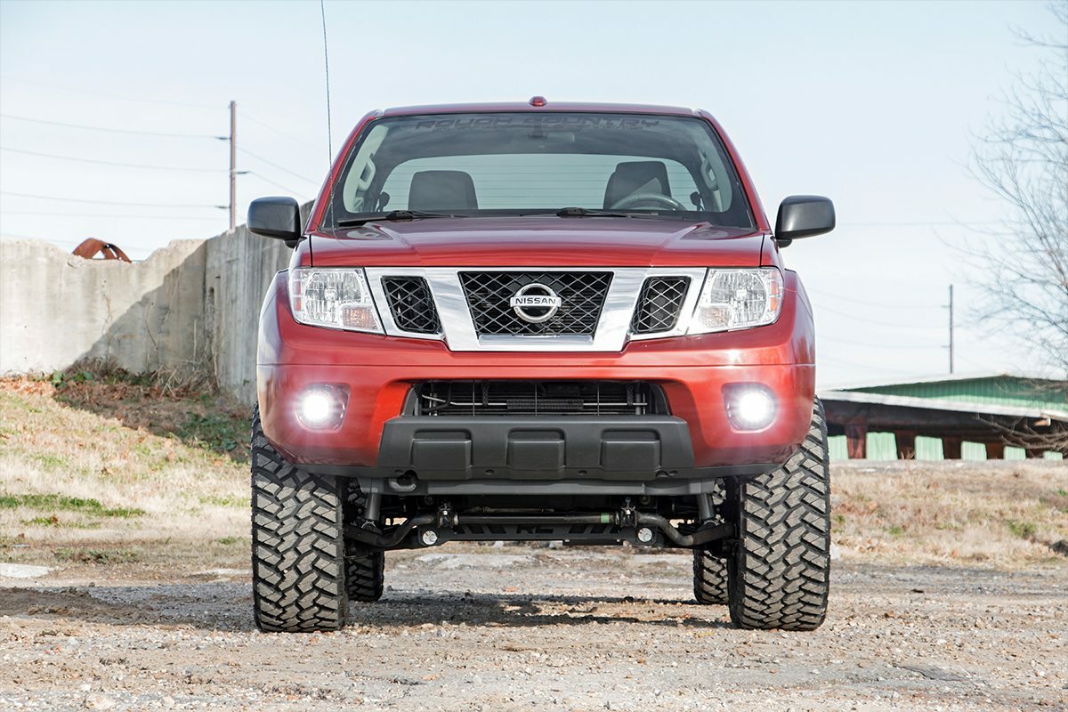 Fits Nissan Frontier (05-20) LED Light Kit; Fog Mount; 2" Black Pair; Spot 71023