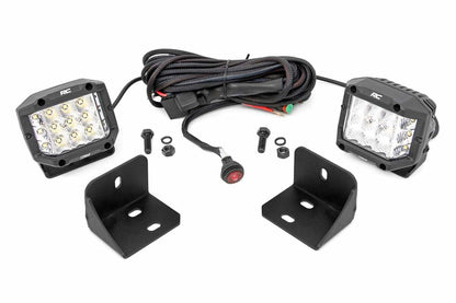 Fits Can-Am Defender HD 5/8/9/10 LED Light Rear Cab Mount 3" Chrome Pair 71024