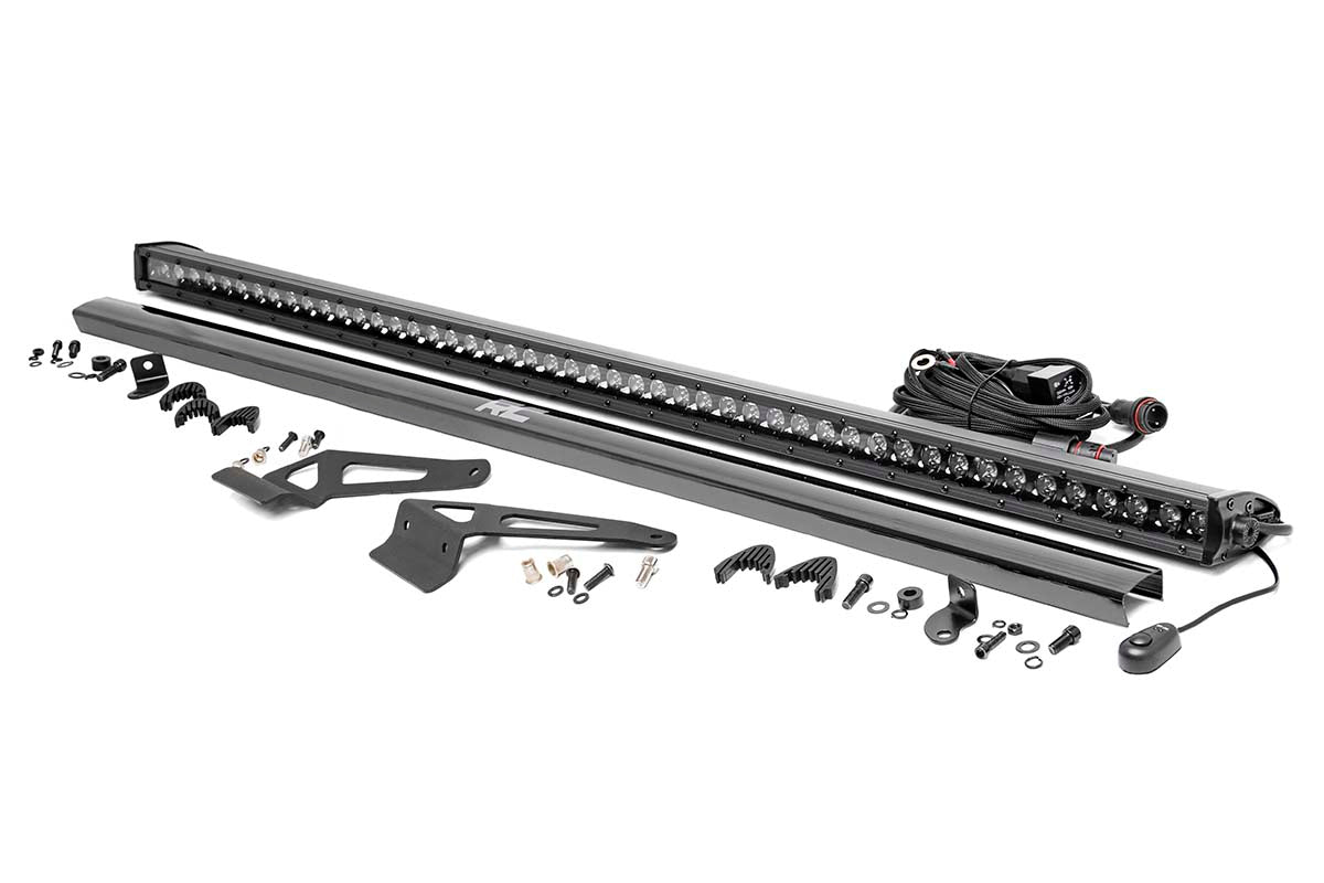 Fits Can-Am Defender HD 5/8/9/10 LED Light Windhshield 50" Blk Single Row 71026