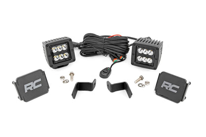 Fits Ford F-150(15-24) LED Light Ditch Mount 2" Black Pair Spot 71028