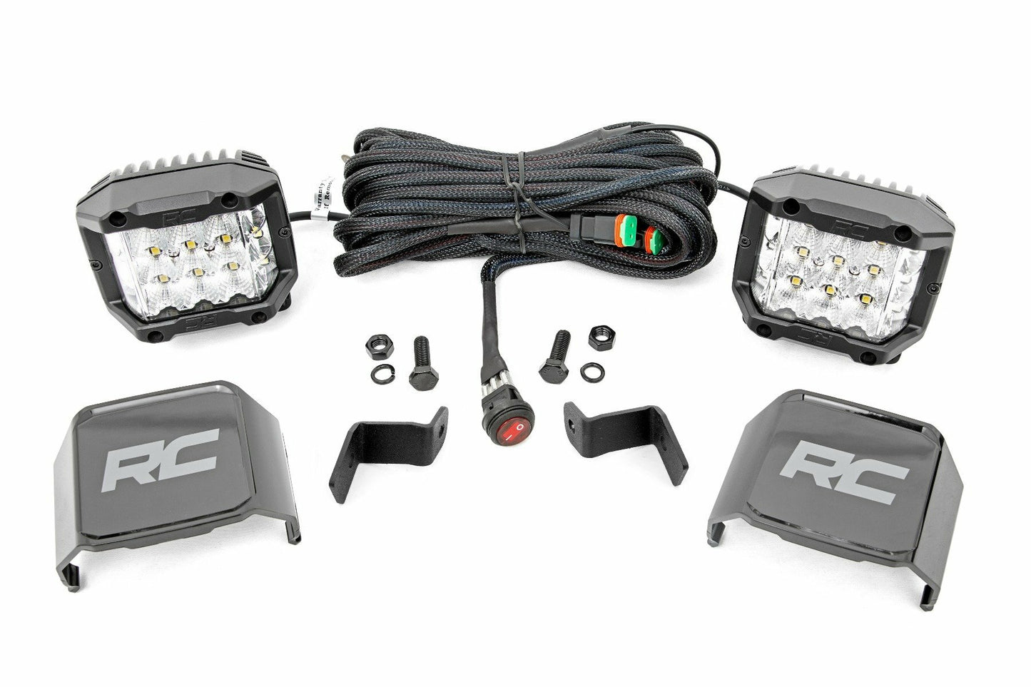 Fits Ford F-150 (15-24) LED Light; Ditch Mount; 2" Chrome Pair; Wide Angle 71033