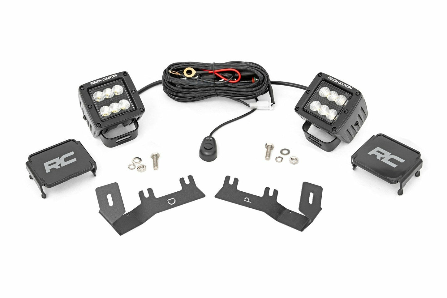 Fits Chevy/GMC 1500 (14-18 & Classic) LED Ditch Light Kit 2in Black Pair  71053