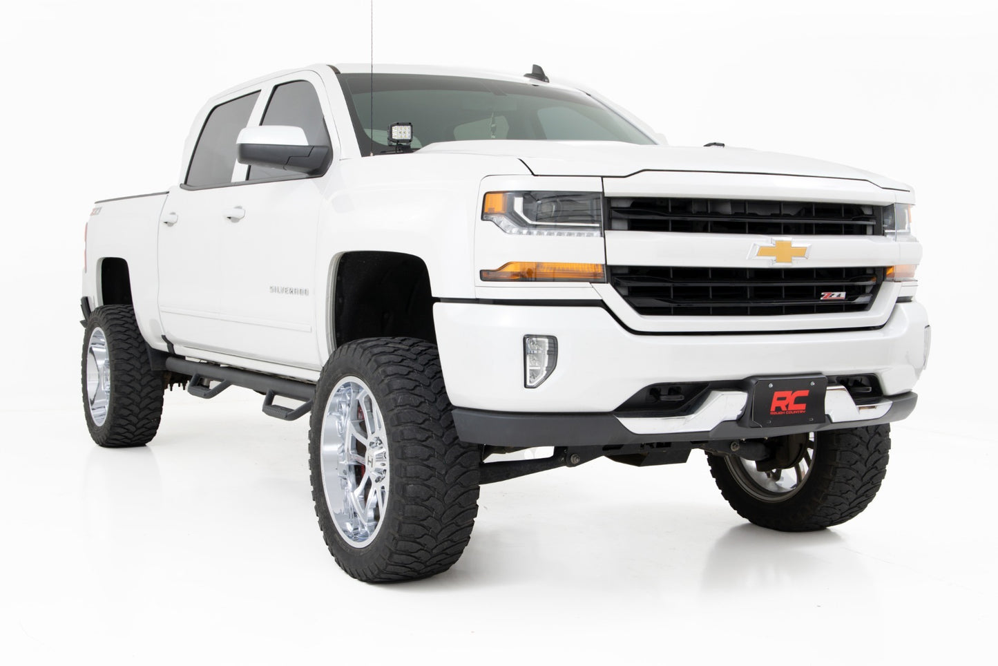 Fits Chevy 1500(14-18 &Classic) LED Ditch Light 2in Black Pair White DRL 71054