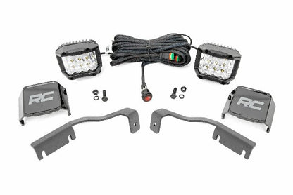 Fits Nissan Frontier (22-24) LED Light Kit; Ditch Mount; 3" OSRAM; Wide; 71068