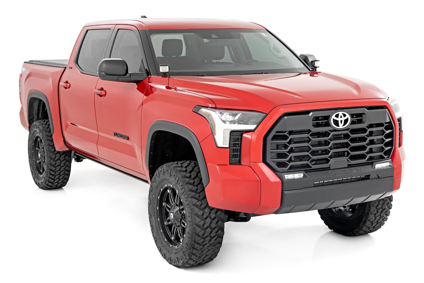 Fits Toyota Tundra (22-24) LED Light Kit; Ditch Mount; 2" Black Pair; Spot 71071