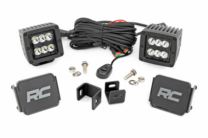 Fits Toyota Tundra (22-24) LED Light Kit; Ditch Mount; 2" Black Pair; Spot 71071