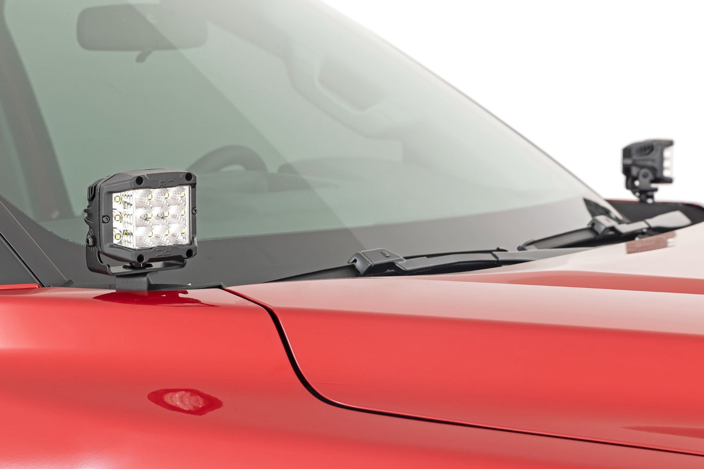 Fits Toyota Tundra (22-24) LED Light Kit; Ditch Mount; 2" Black Pair;  71072