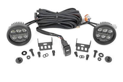Fits Ford Bronco(21-24) LED Light Ditch Mount 3.5" Black Round Pair DRL 71078