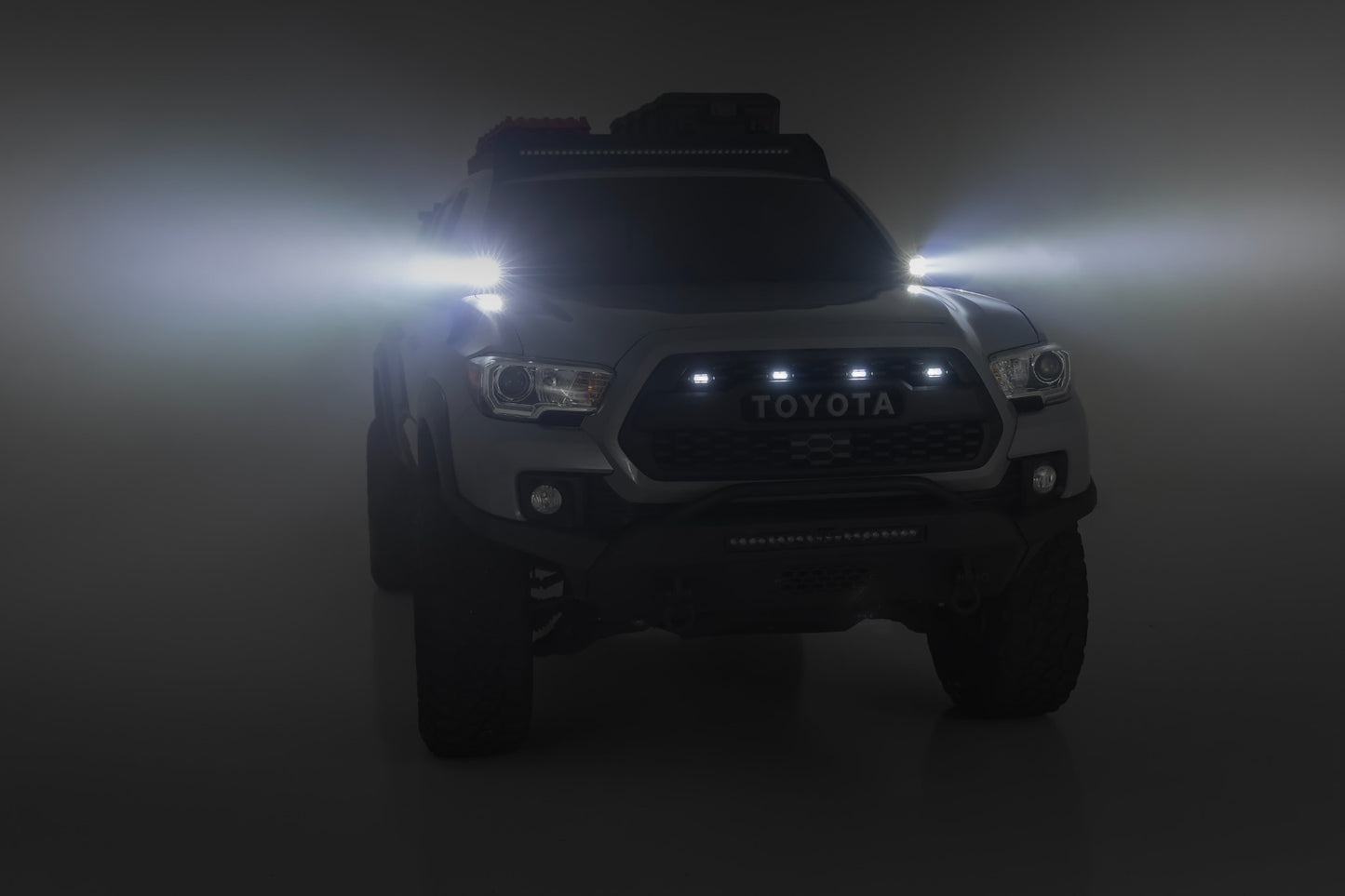 Fits Toyota Tacoma (16-23) LED Light Kit; Ditch Mount; 2" Black Pair; Spot 71080