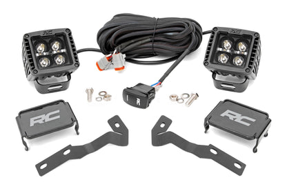 Fits Toyota Tacoma(16-23) LED Light Ditch Mount 2" Black Pair Amber DRL 71083
