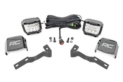 Fits Toyota Tacoma 2&4WD (16-23) LED Light Kit Ditch Mount 3" OSRAM Wide 71084