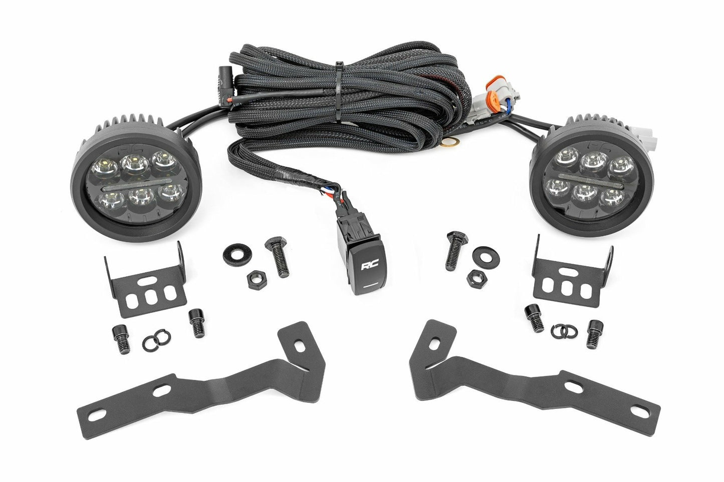 Fits Tacoma(16-23) LED Light Ditch Mount Black Series Round 3.5" Amber DRL 71085