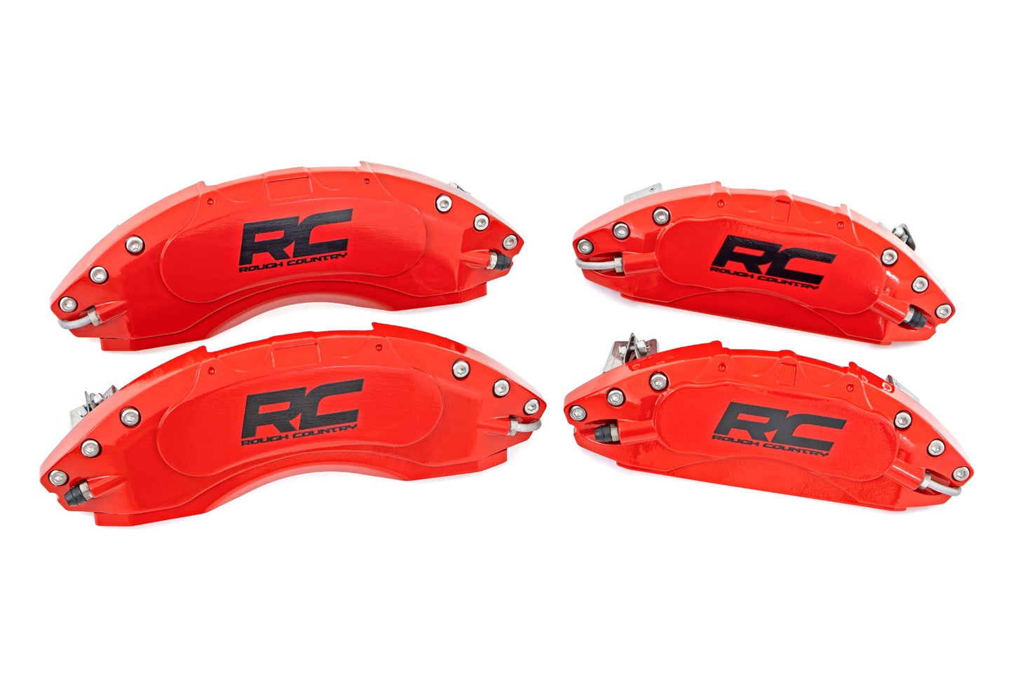 Fits Ford F-250 SD 2&4WD (13-22) Caliper Covers; Front and Rear; Red; 71108