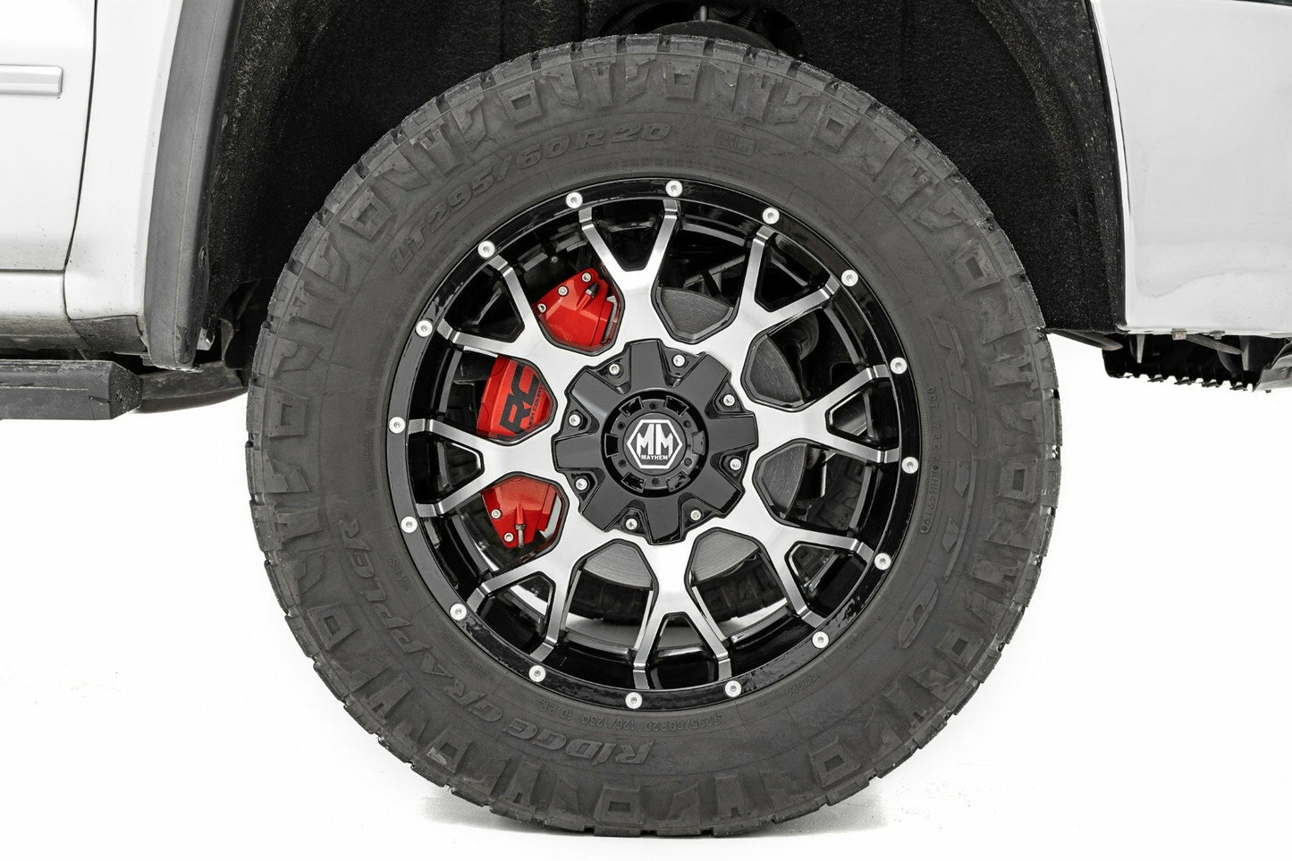 Fits Chevy/GMC 2500HD/3500HD (11-19) Caliper Covers; Front and Rear; Red; 71119