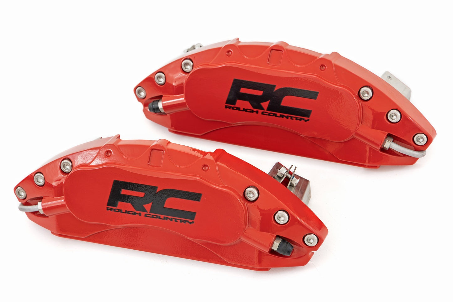 Fits Chevy/GMC 2500HD/3500HD (11-19) Caliper Covers; Front and Rear; Red; 71119
