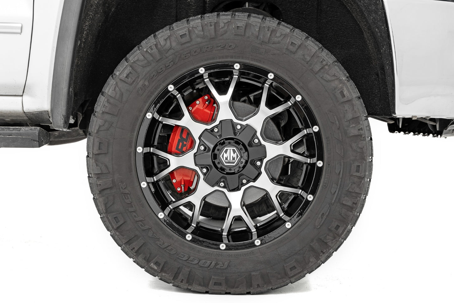 Fits Ford F-150 2WD/4WD (2021-2024) Caliper Covers; Front and Rear; Red; 71144A