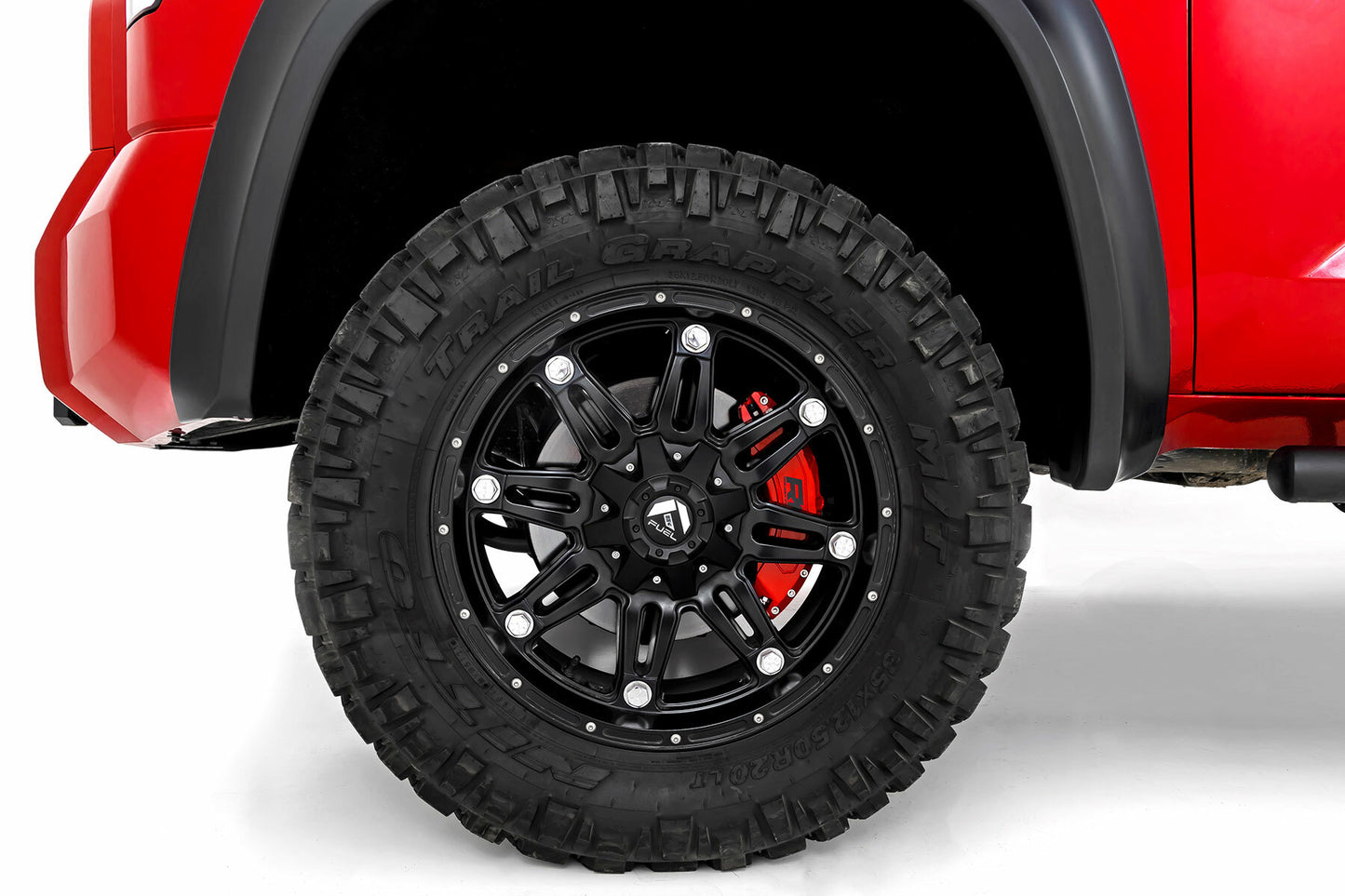 Fits Toyota Tundra 2WD/4WD (2022-2024) Caliper Covers; Front and Rear; Red 71152