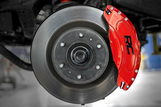 Fits Toyota Tundra 2WD/4WD (2022-2024) Caliper Covers; Front and Rear; Red 71152
