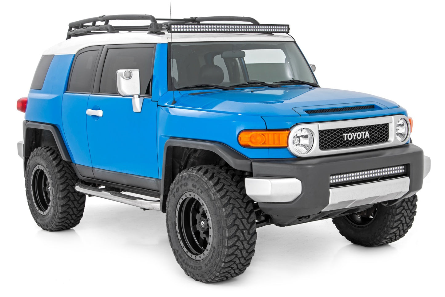 Fits Toyota FJ Cruiser (07-14) LED Light Kit; 50" Curved; Dual Row Black; 71204