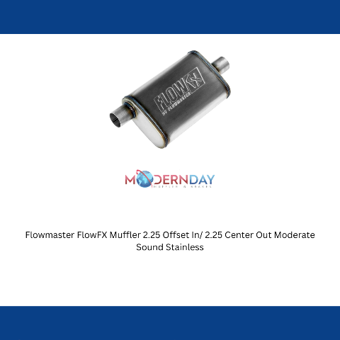 Flowmaster FlowFX Muffler 2.25 Offset In/ 2.25 Center Out Moderate Sound Stainless 71225