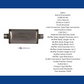 FlowFX Muffler - 3.00 Center In/3.00 Center Out - Straight Through Performance -