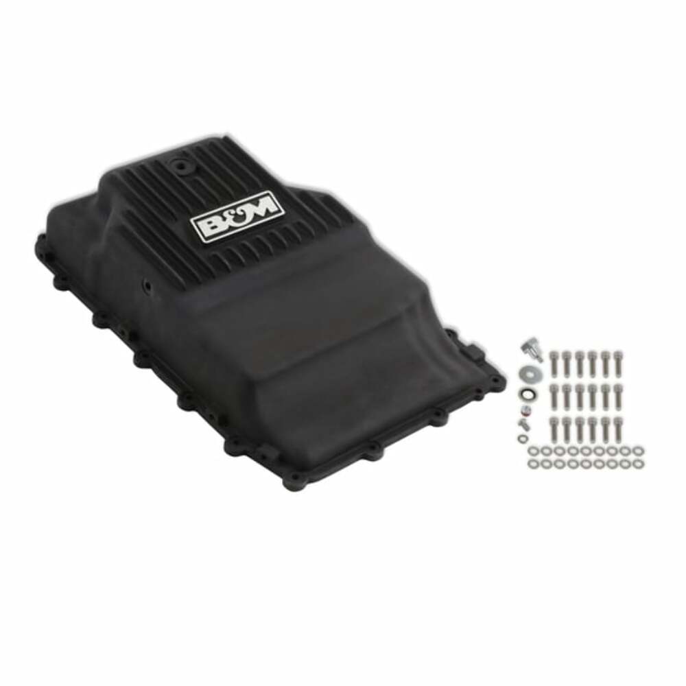 Fits 2017-2023 Ford F-150 Deep Transmission Pan-Ford 10R80-Aluminum-Black-71400