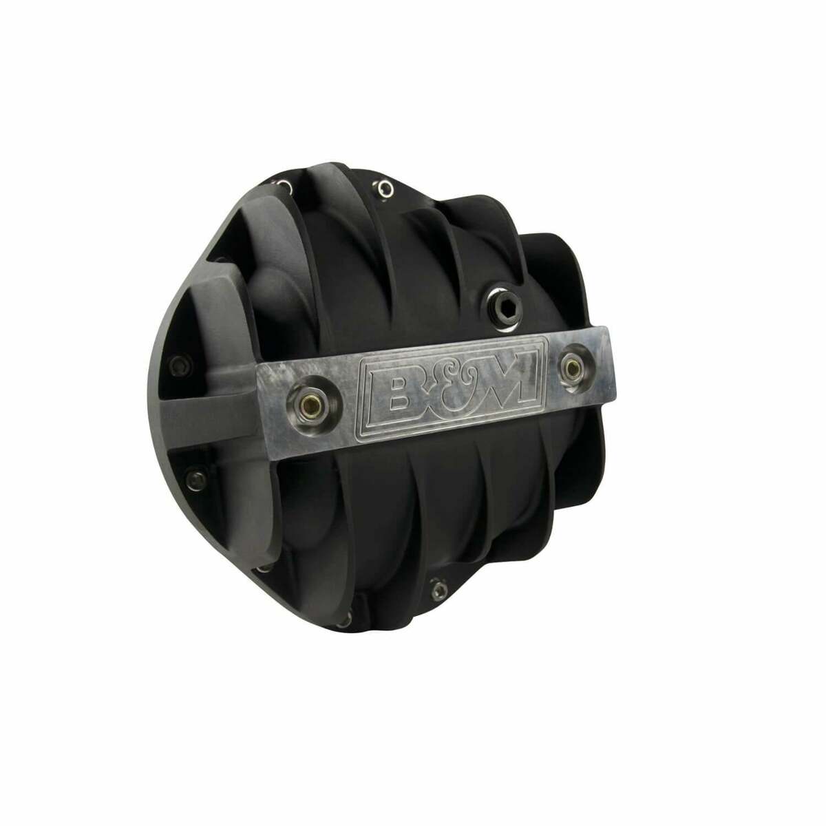 B&M Hi-Tek Aluminum DifferentialCover for GM 8.875inch 12-bolt Truck-Black-71504