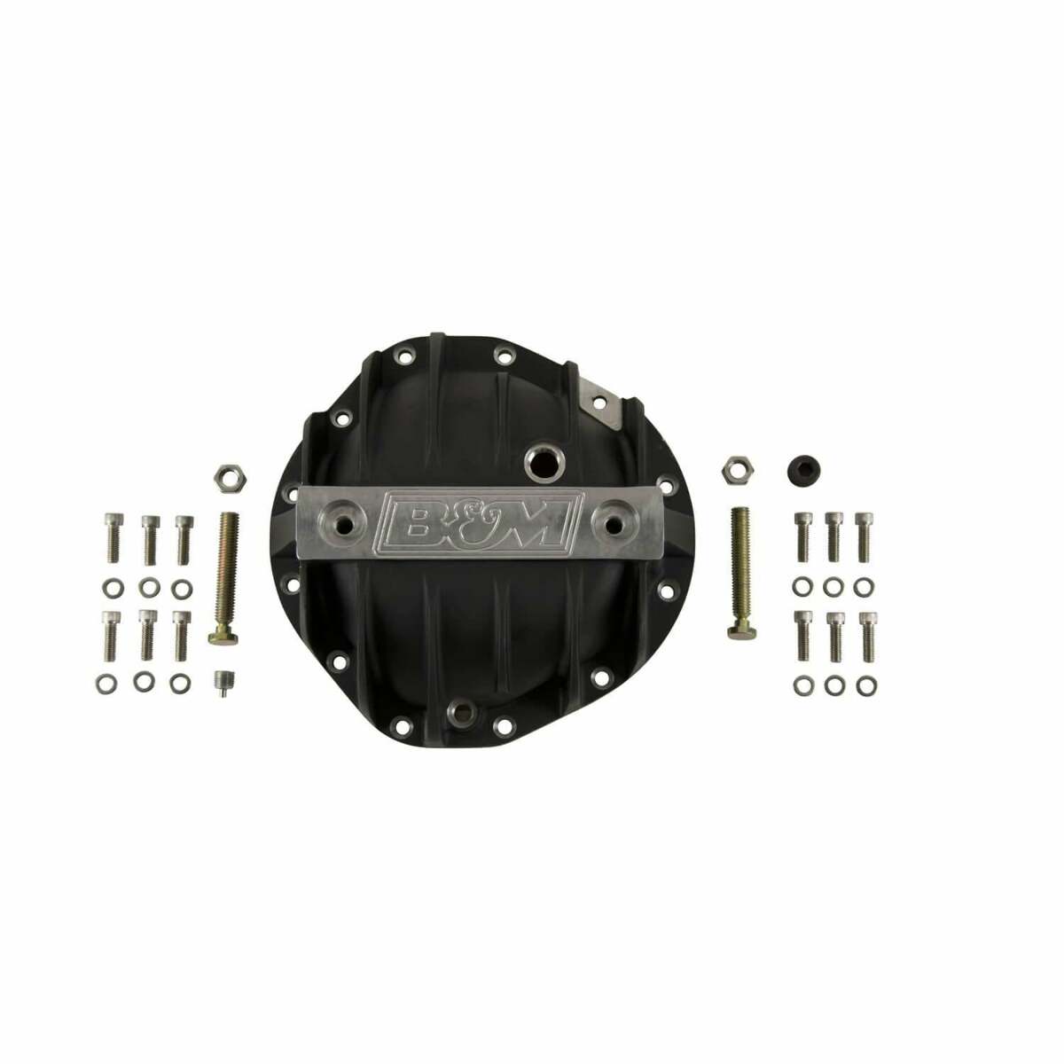 B&M Hi-Tek Aluminum DifferentialCover for GM 8.875inch 12-bolt Truck-Black-71504