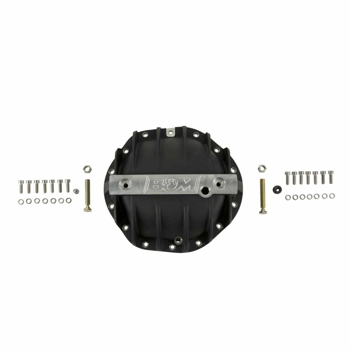 B&M Hi-Tek Aluminum Differential Cover for GM 9.5-inch 14-bolt - Black - 71505