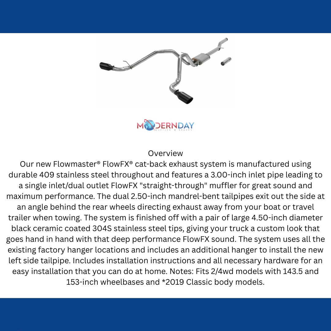 2014-2019 Chevrolet Silverado 1500 Cat-Back Exhaust System Flowmaster FlowFX 717869