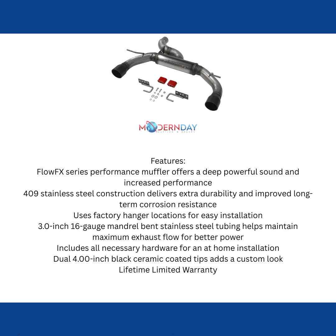 Fits Ford Bronco 2021-2022 Axle Back Exhaust System Dual Exit FlowFX 718123