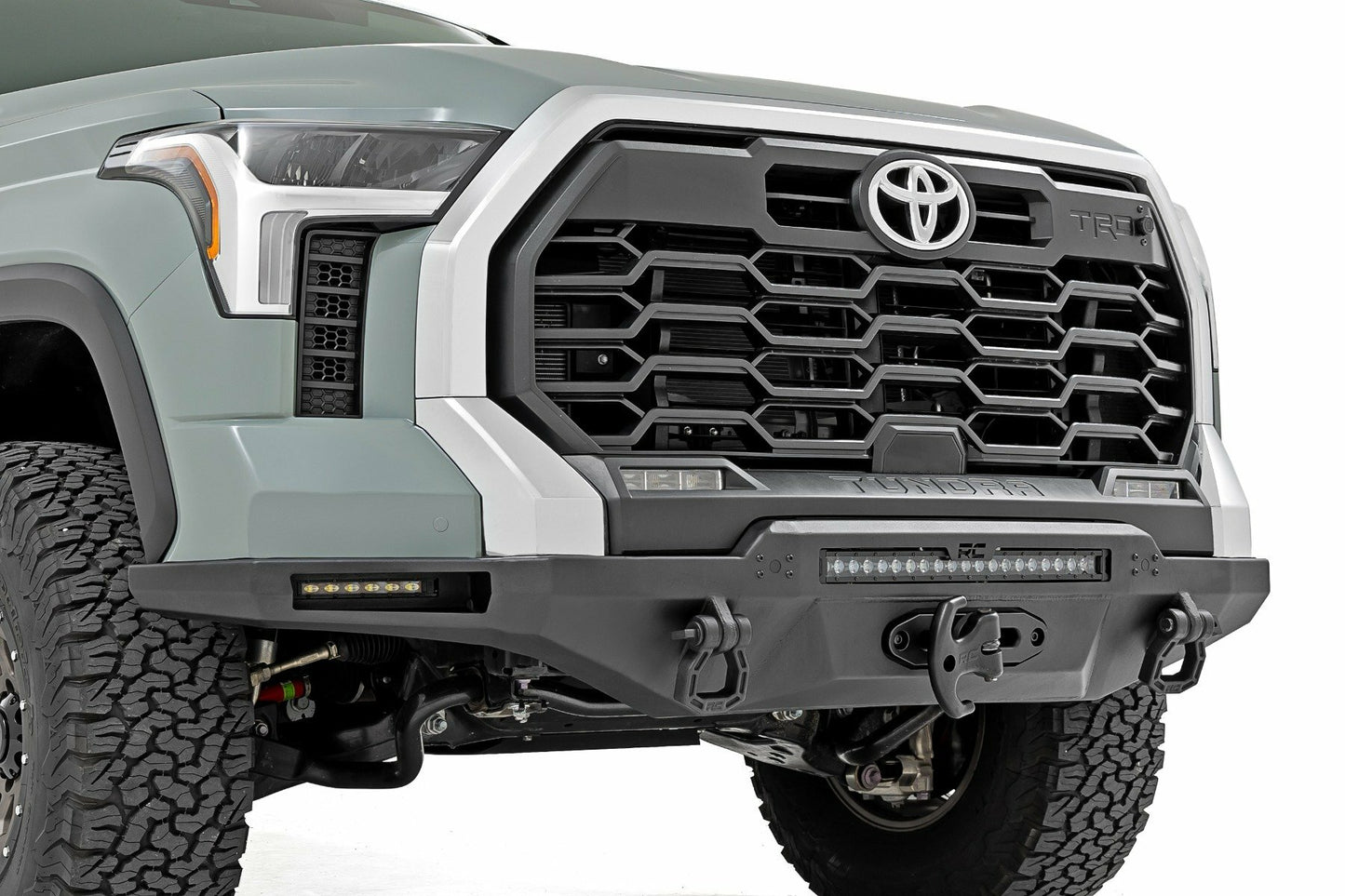 Fits Toyota Tundra 2WD/4WD (2022-24) Hybrid Front Bumper; 12000S; Blk LED; 72007