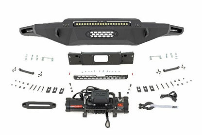 Fits Toyota Tundra 2WD/4WD (2022-24) Hybrid Front Bumper; 12000S; Blk LED; 72007