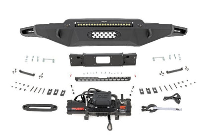 Fits Tundra(2022-24) Hybrid Front Bumper 12000S Blk LED w/ White DRL 72008