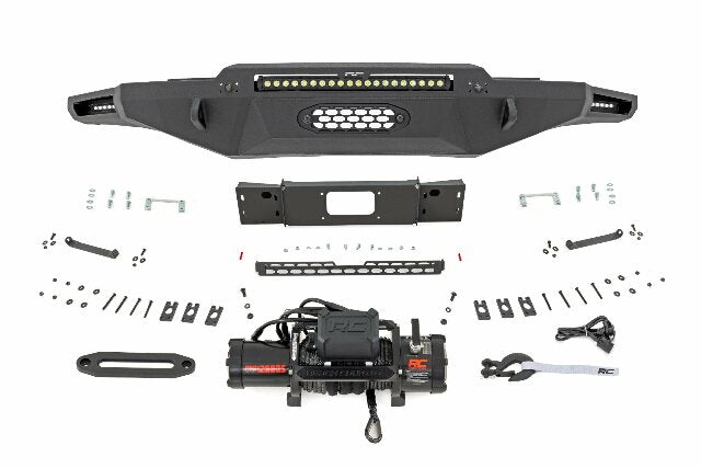 Fits Tundra(2022-24) Hybrid Front Bumper 12000S Blk LED w/ Amber DRL 72009