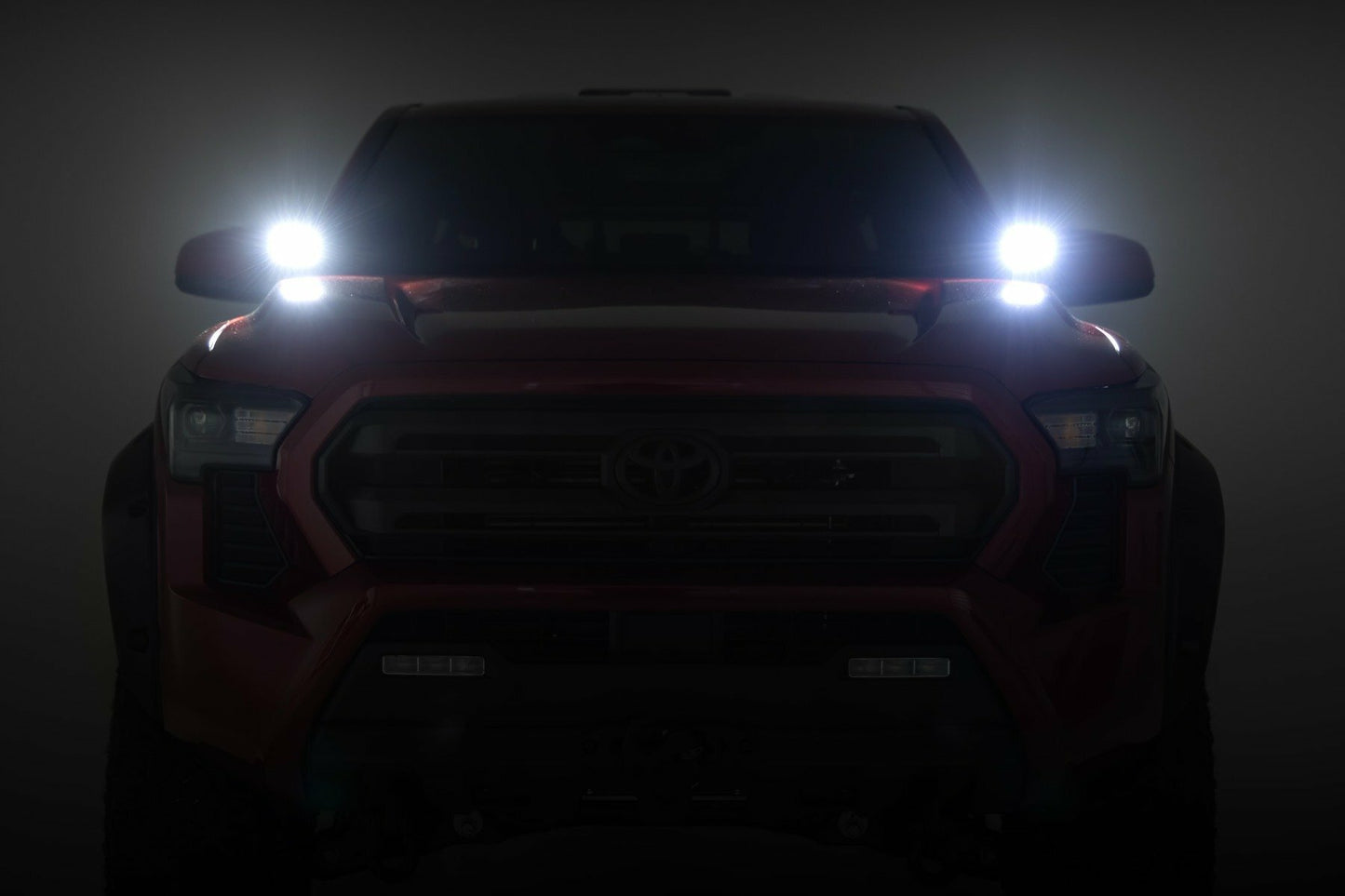 Fits Toyota Tacoma (2024) LED Light Kit; Ditch Mount; 2" Black Pair; Spot; 72101