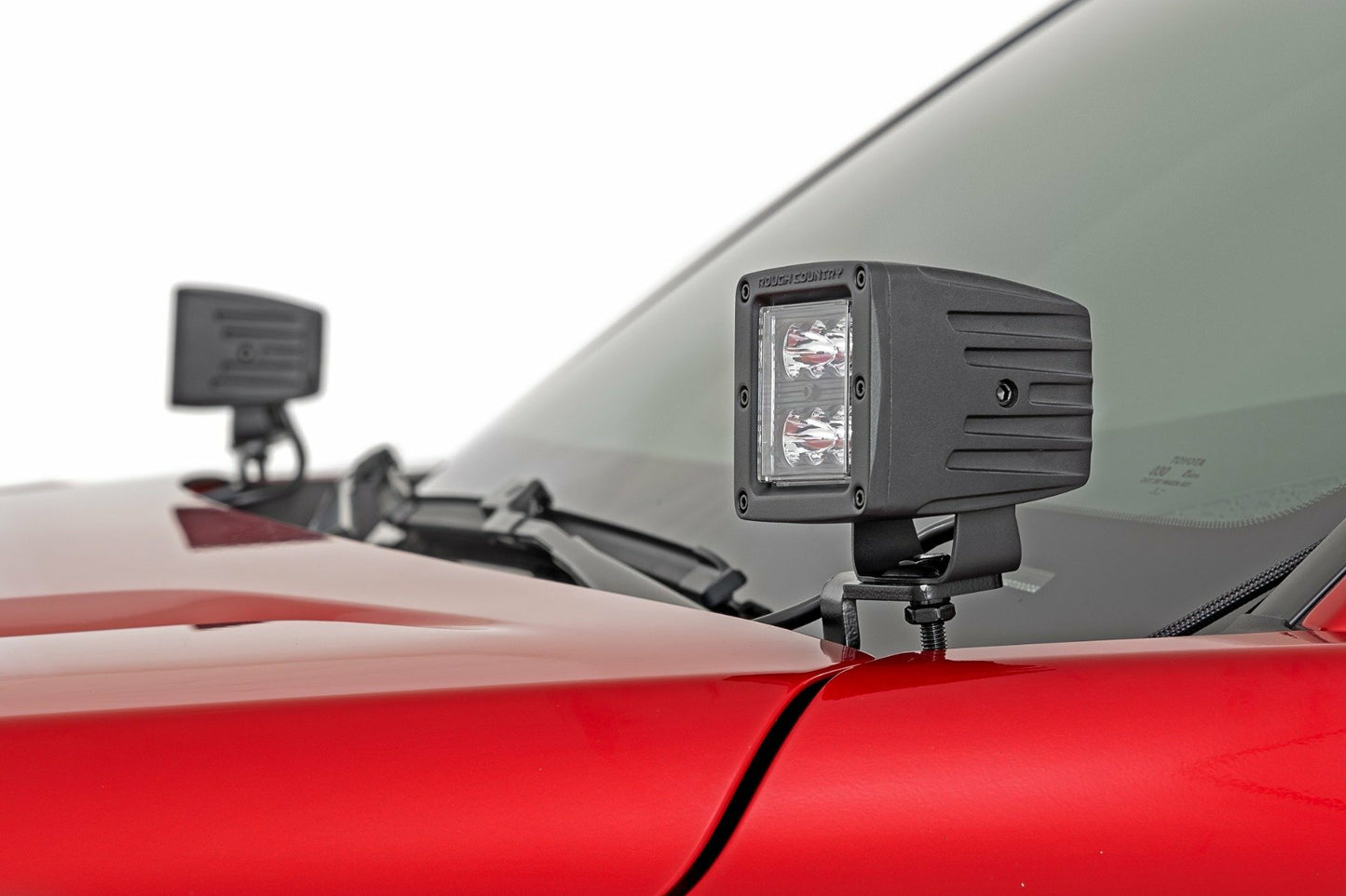 Fits Toyota Tacoma (2024) LED Light Kit; Ditch Mount; 2" Black Pair; Flood 72102