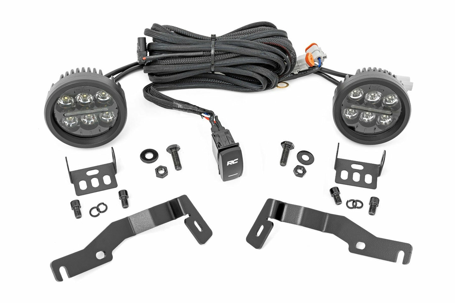 Fits Tacoma(2024) LED Light Ditch Mount Black Series Round 3.5" Amber DRL 72106