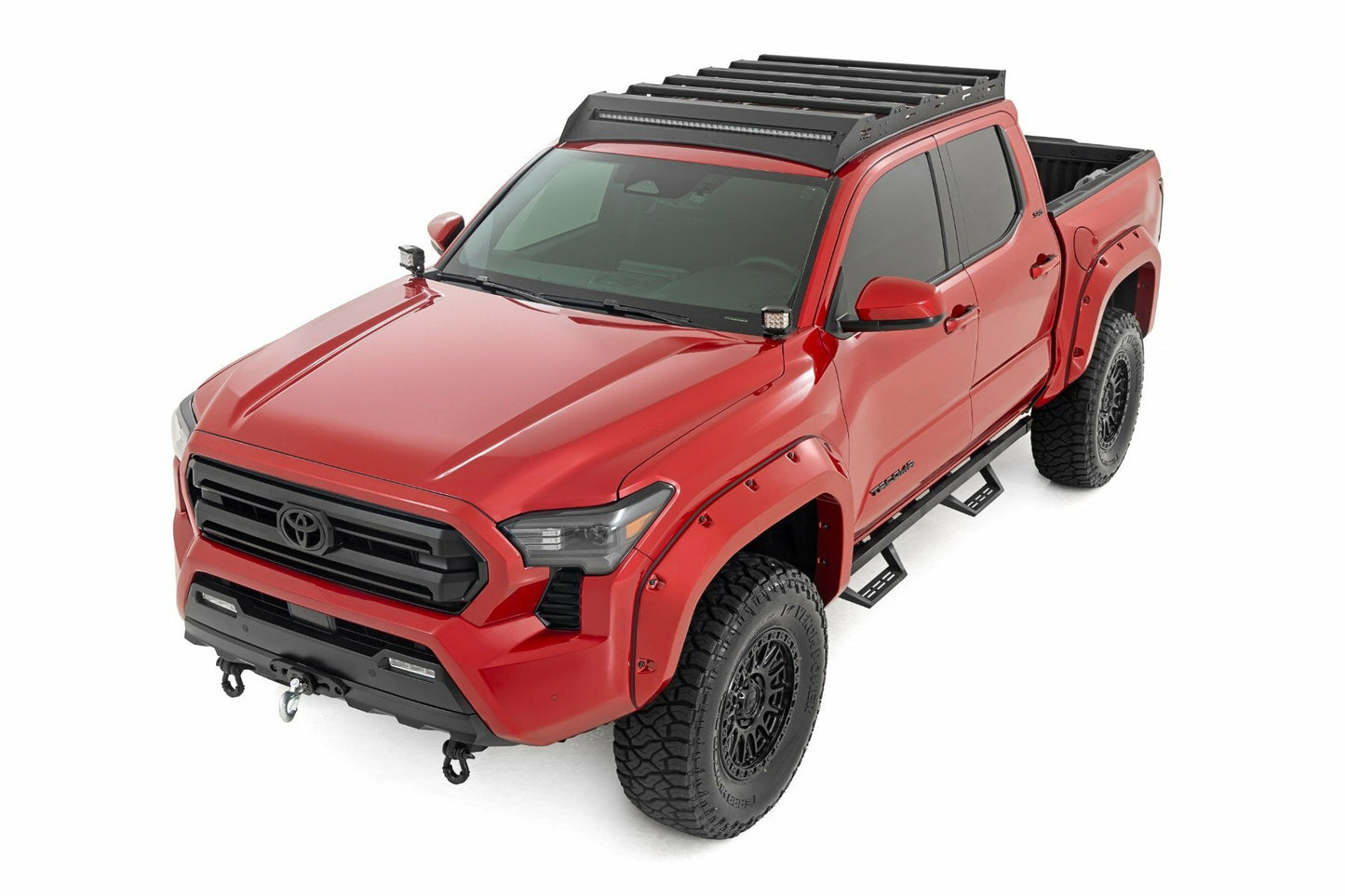 Fits Toyota Tacoma 2WD/4WD (2024) Roof Rack; 40" Black LED; 72110